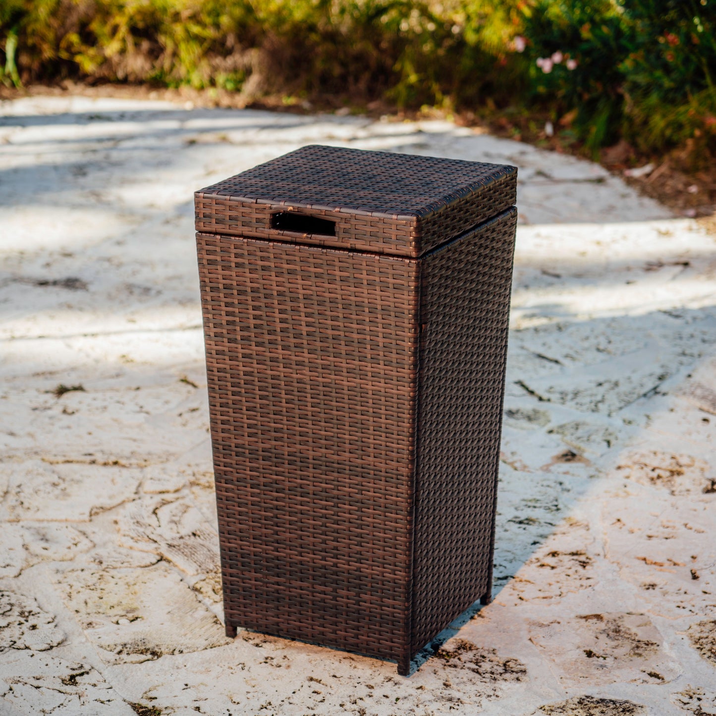 Sunscape Wicker Trash Can
