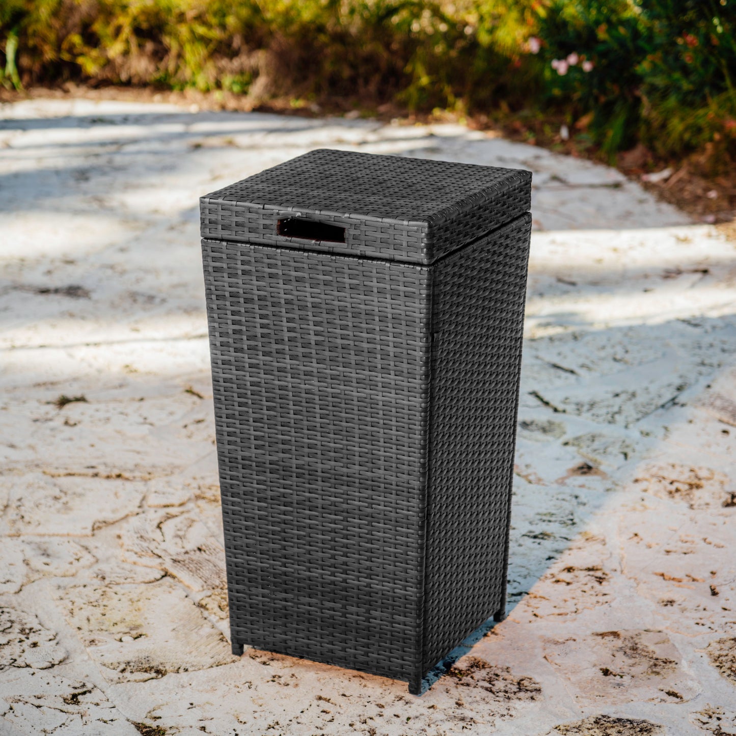 Sunscape Wicker Trash Can