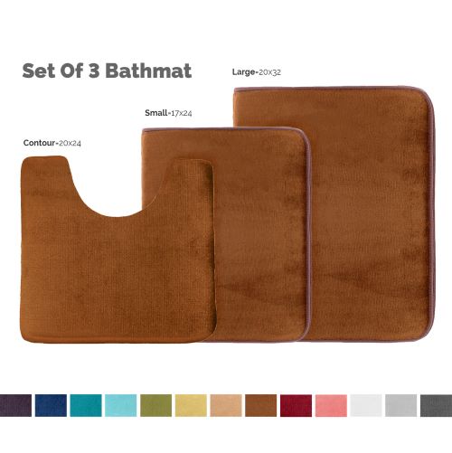 Clara Clark™ 3-Piece Bathmat Set