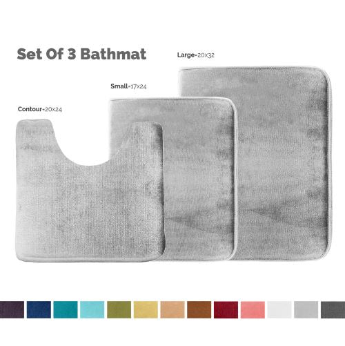 Clara Clark™ 3-Piece Bathmat Set