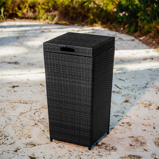 Sunscape Wicker Trash Can
