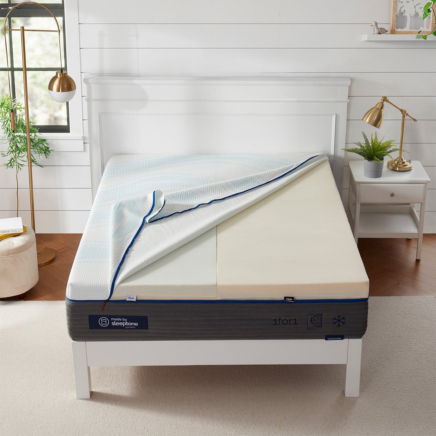 12" Adjustable Hybrid Mattress, Cooling Copper-Infused (Adjust Firmness at Home (Soft or Firm)