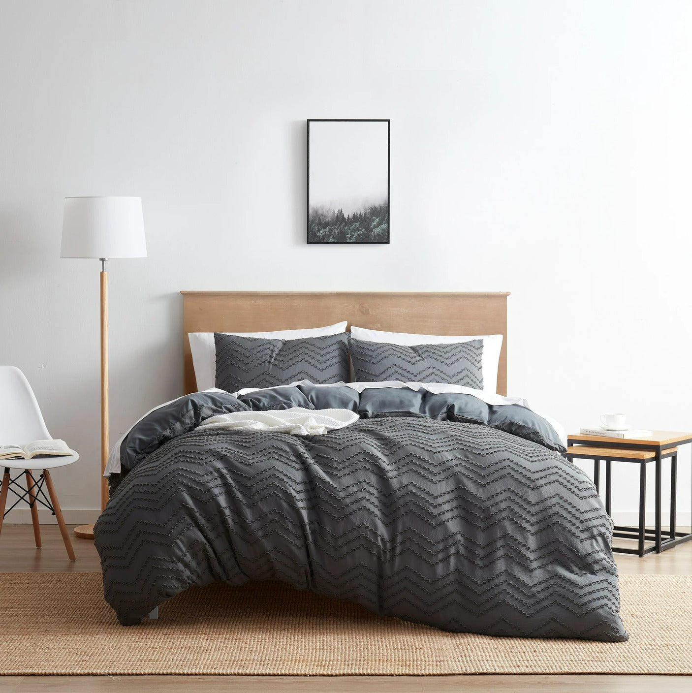 Clara Clark™ Tufted Boho Duvet Cover Ultra Soft 3-piece set
