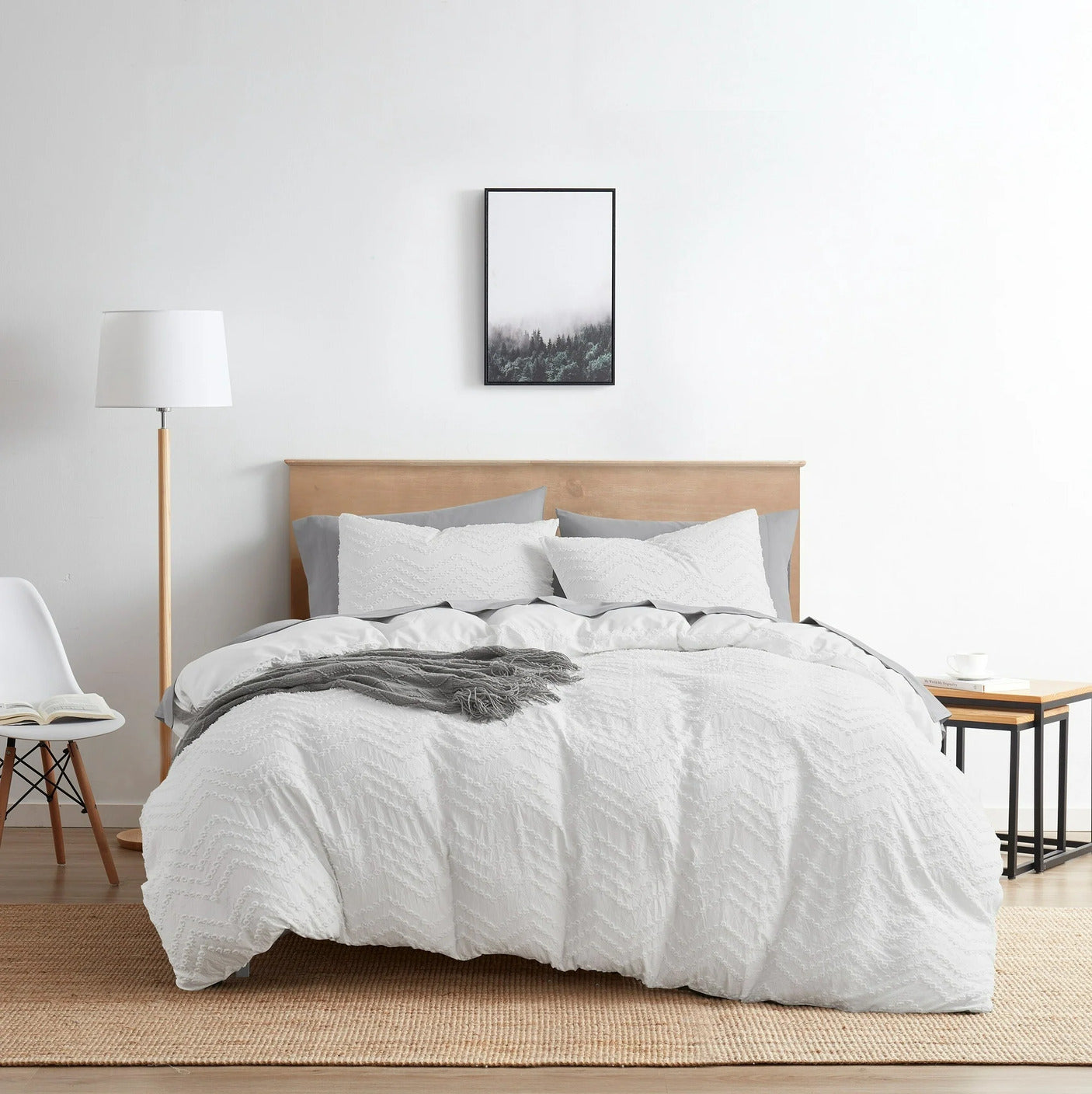 Clara Clark™ Tufted Boho Duvet Cover Ultra Soft 3-piece set