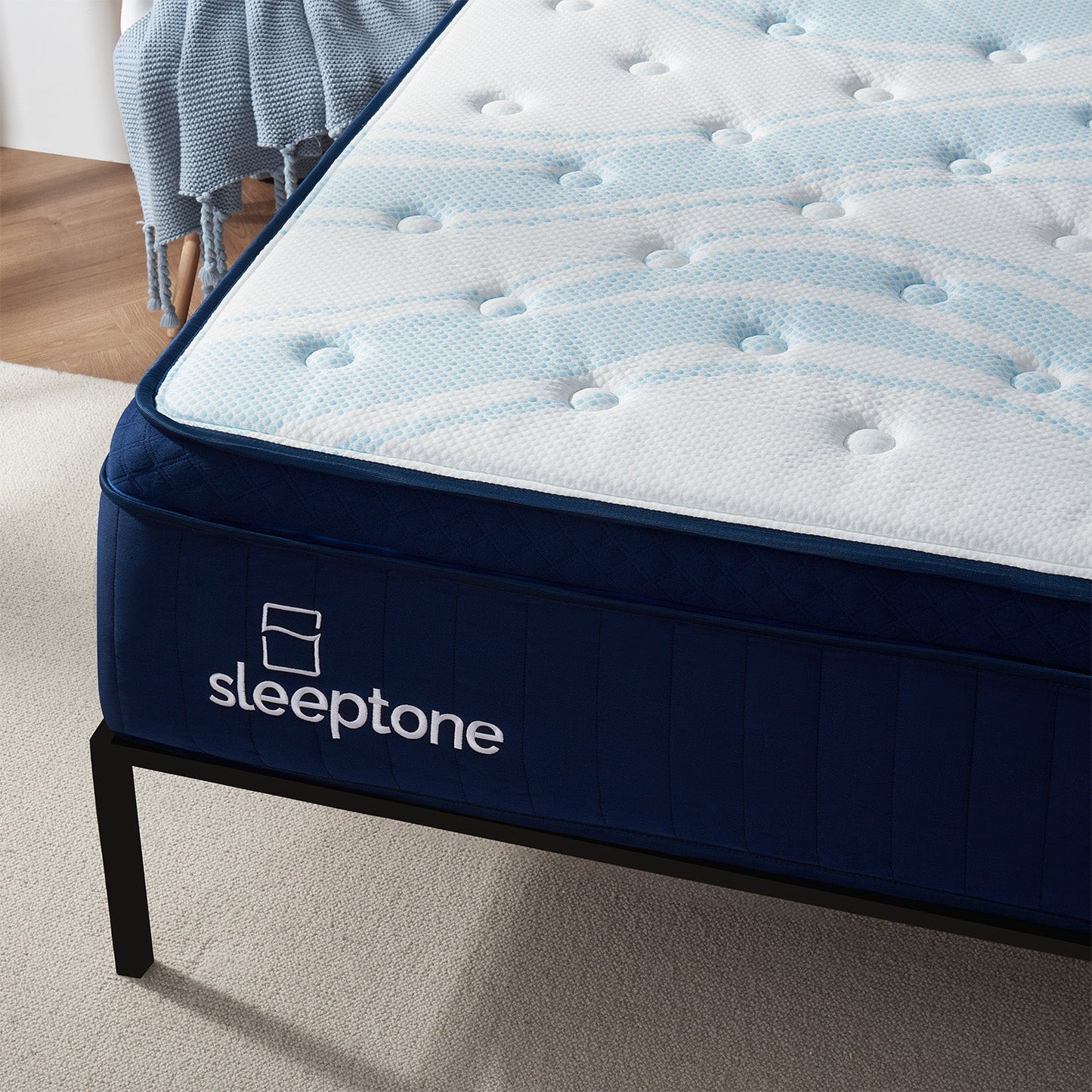 14" Adjustable Hybrid Mattress, Copper-Infused (Adjust firmness at Home Soft, Medium, or Firm)