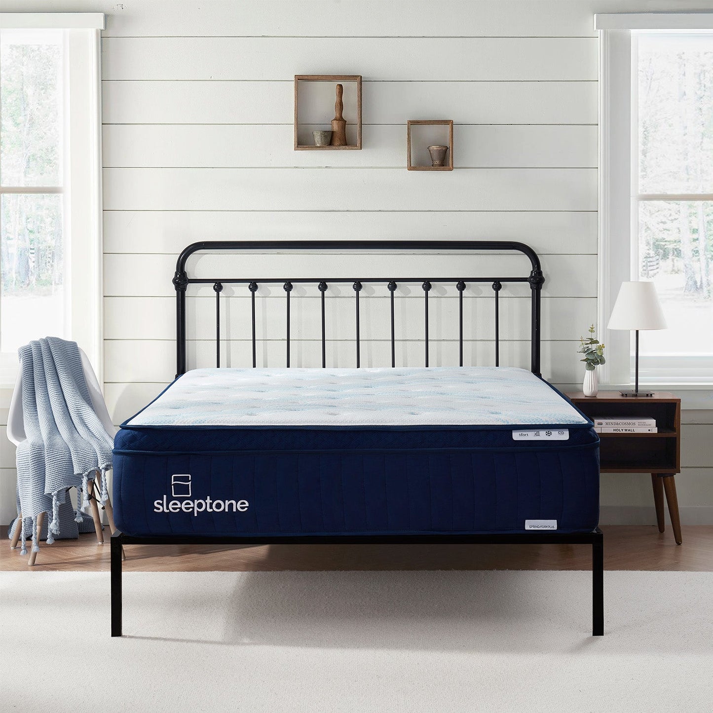 14" Adjustable Hybrid Mattress, Copper-Infused (Adjust firmness at Home Soft, Medium, or Firm)