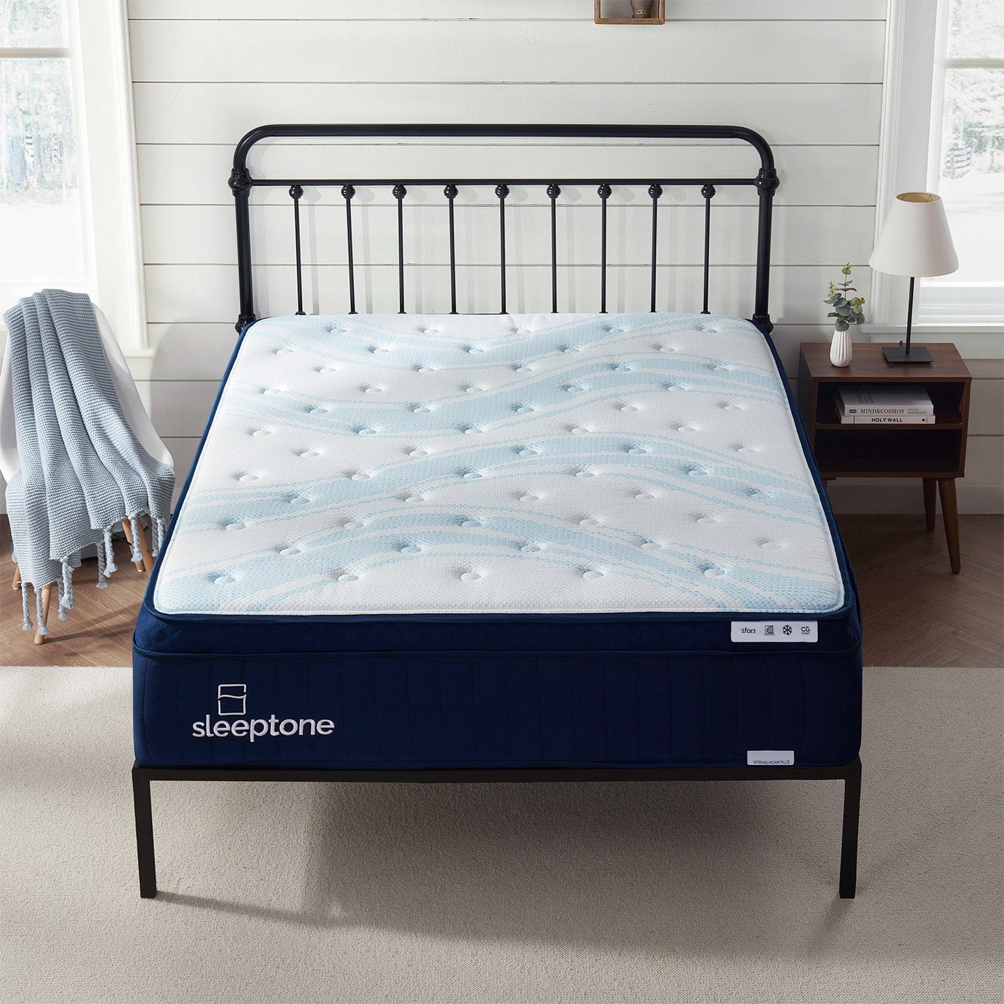 14" Adjustable Hybrid Mattress, Copper-Infused (Adjust firmness at Home Soft, Medium, or Firm)