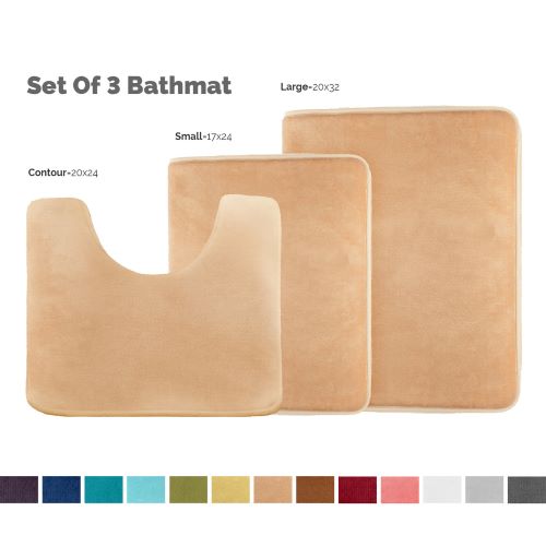 Clara Clark™ 3-Piece Bathmat Set