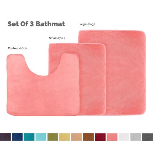 Clara Clark™ 3-Piece Bathmat Set