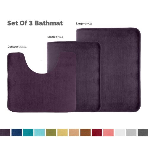 Clara Clark™ 3-Piece Bathmat Set