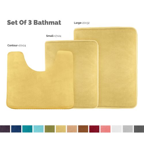 Clara Clark™ 3-Piece Bathmat Set