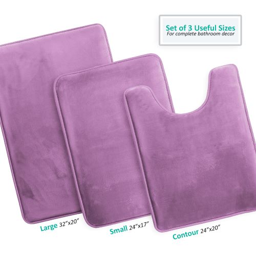 Clara Clark™ 3-Piece Bathmat Set