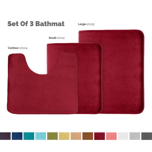 Clara Clark™ 3-Piece Bathmat Set